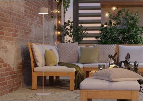 Eglo 901893 - Lampada solare da terra a LED ROCCANOVA LED/2,8W/3,7V IP44 bianca