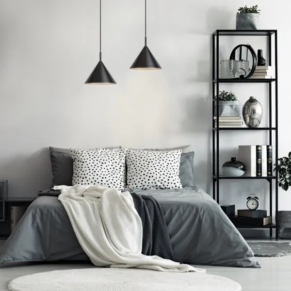 Rabalux 72007 - Lampadario a cavo JAROD 1xE27/40W/230V nero