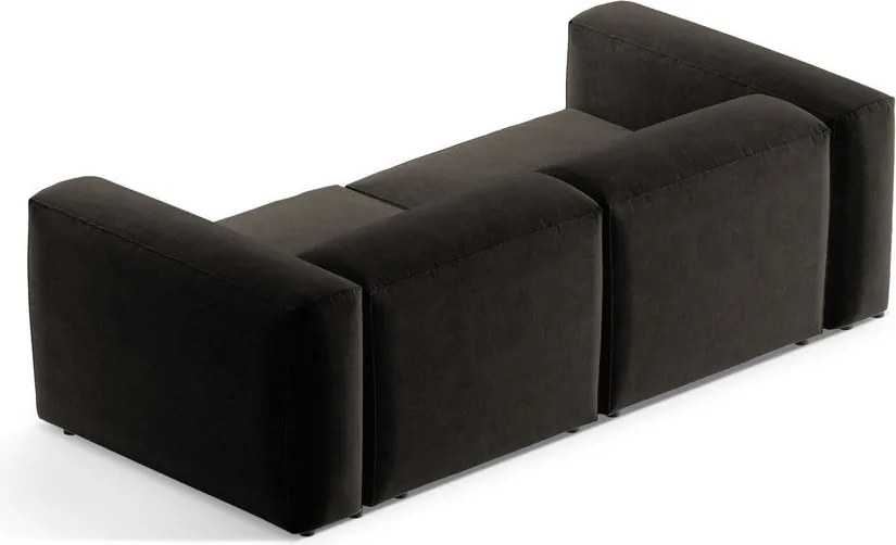 Divano nero 224 cm Bergamo – Cosmopolitan Design