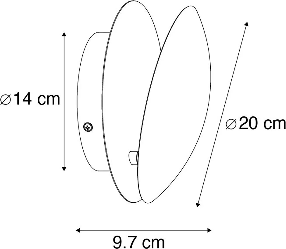 Lampada da parete intelligente in rame con Wi-Fi G9 - Sunrise