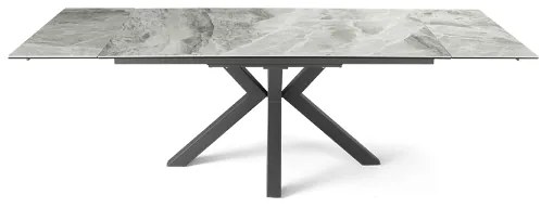 Tavolo cucina allungabile 240 cm piano grčs porcellanato Grigio JACKY