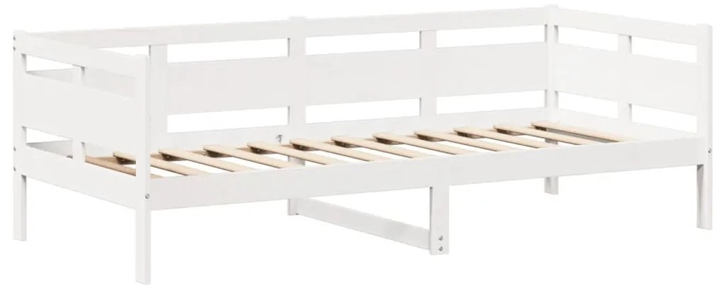 Set dormeuse e panca con tetto bianco 90x200cm massello pino