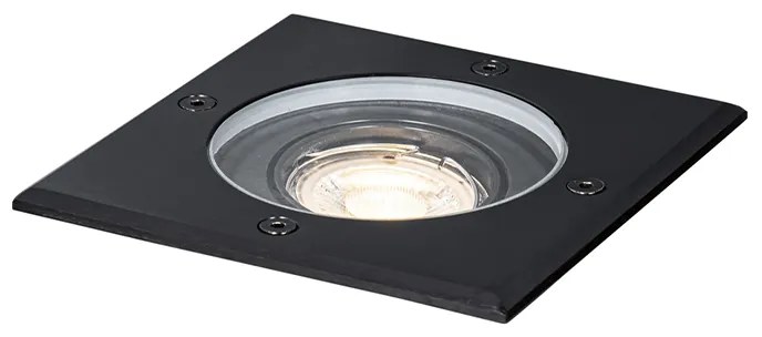 Faretto da terra per esterni nero quadrato orientabile IP65 - Delux