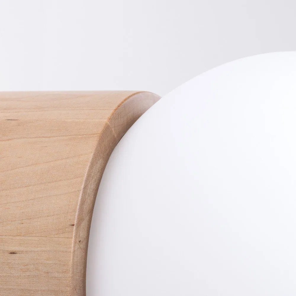 Lampada da parete bianca/di colore naturale ø 12 cm Surtur – Sollux