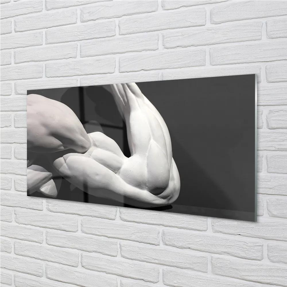 Quadro acrilico Muscoli in bianco e nero 100x50 cm