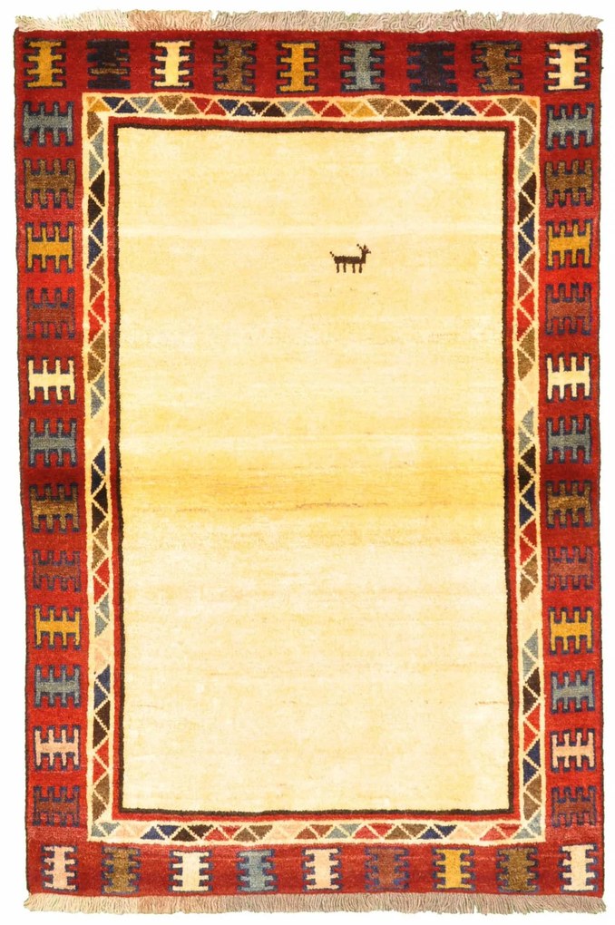 Gabbeh Tappeto persiano 110 x 160 Beige (Iran) Annodato A Mano