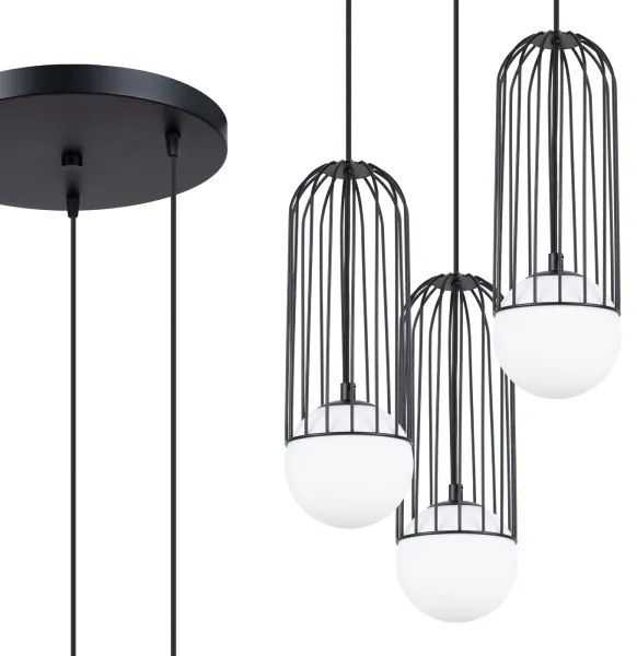 Sollux SL.1336 - Lampadario a sospensione con filo BRINA 3xG9/8W/230V nero