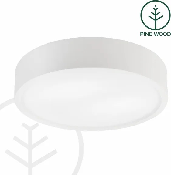 Plafoniera NATURAL 3xE27/15W/230V Ø 37,5 cm pino/bianco