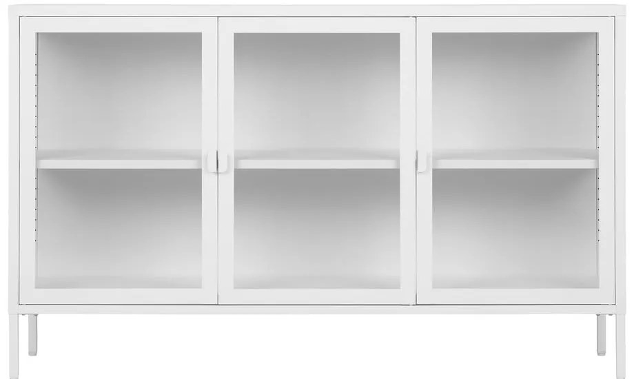 Vetrina in metallo bianco 140x85 cm Brisbane - House Nordic