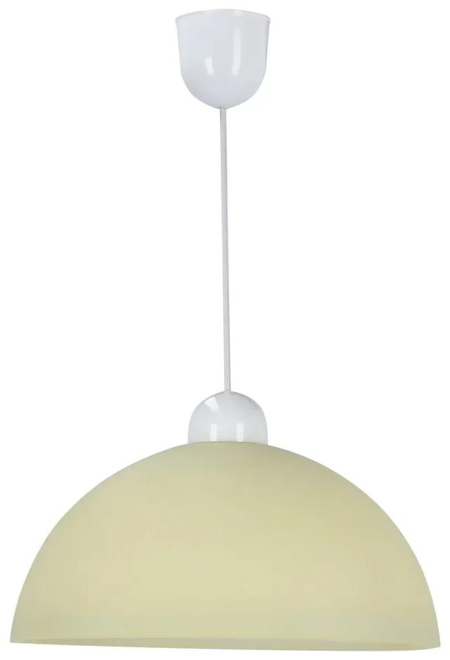 Lampada a sospensione crema con paralume in vetro ø 22 cm Vanilia - Candellux Lighting