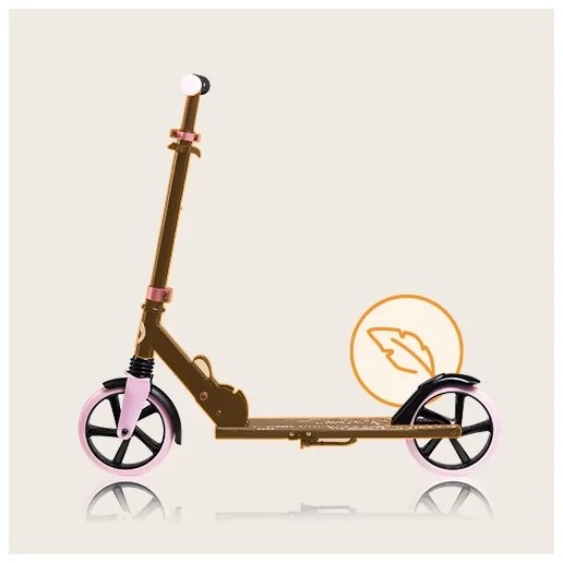 Lionelo - Monopattino per bambini LUCA nero/rosa