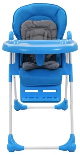 Seggiolone Pappa per Bambini Blu e Grigio
