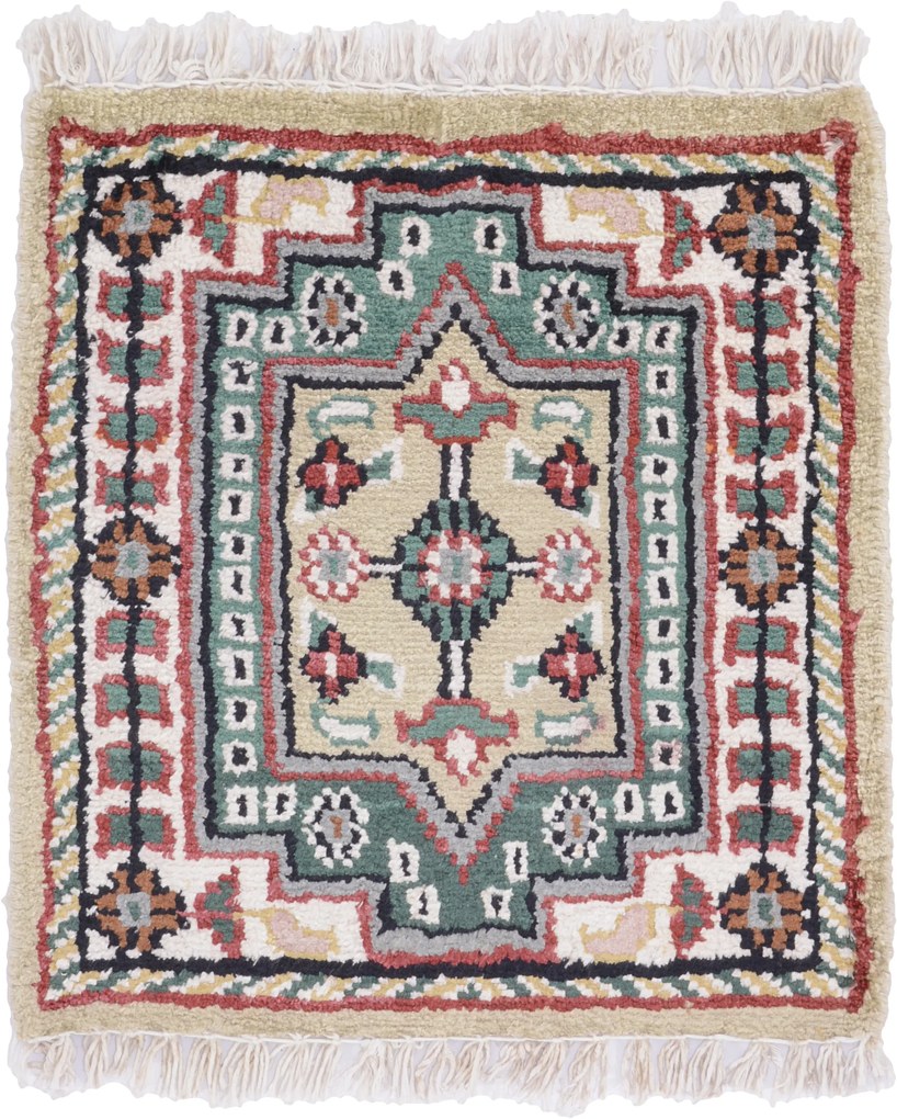 Agra Tappeto orientale 30 x 30 (Indian) Annodato A Mano