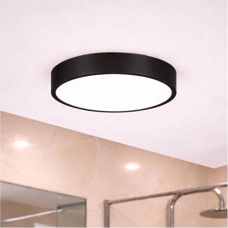 Brilagi - Plafoniera da bagno a LED POOL LED/24W/230V Ø 30 cm IP54 nera