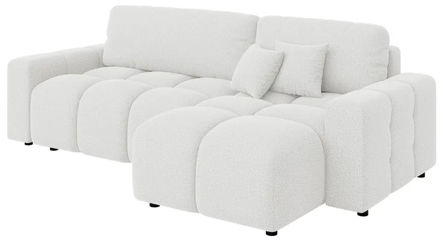 Divano angolare bianco allungabile (con composizione variabile) Luki – Ropez