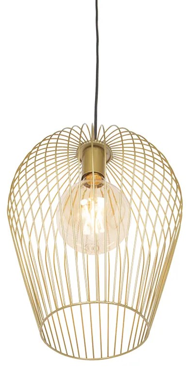 Lampada a sospensione di design dorata - Wire Ario