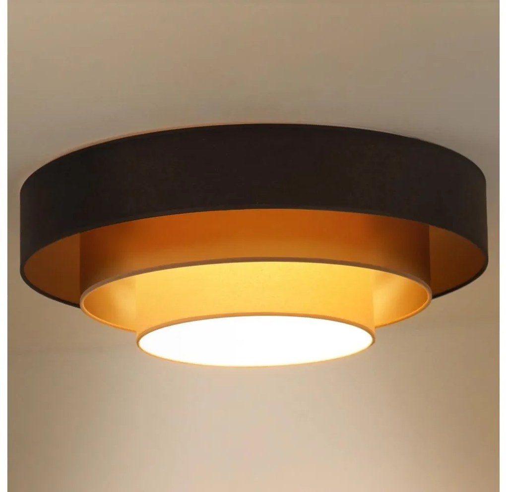 Duolla - Plafoniera LED LUNETA LED/26W/230V diametro 60 cm 4000K marrone/oro