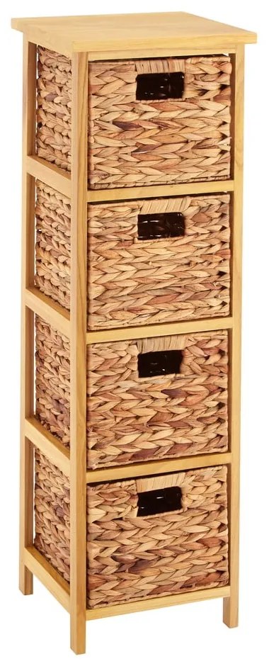 Cassettiera alta in legno massiccio di pavlovnia in colore naturale 32x100 cm - Premier Housewares