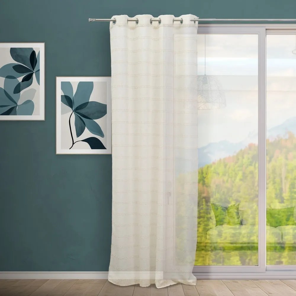 Tenda beige in misto lino 140x260 cm Nodes – Casa Selección