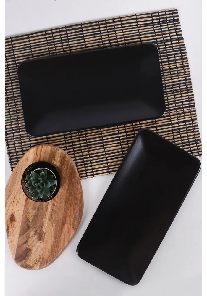 Set di 2 piatti in gres nero - Hermia