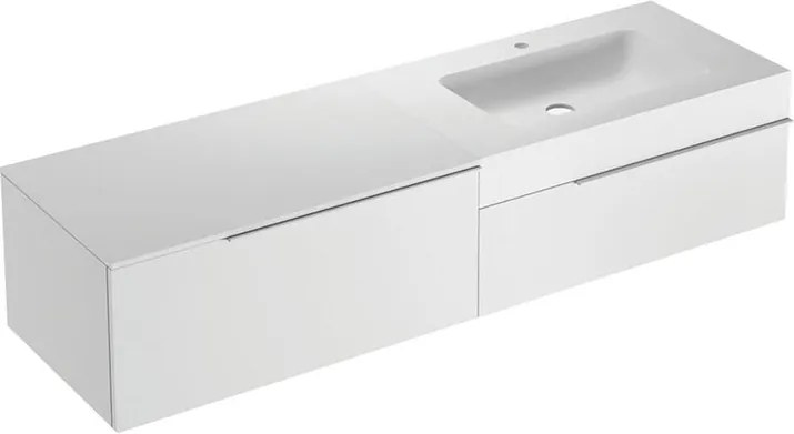 Mobile bagno sospeso con lavabo L 170 x H 36 x P 51 cm bianco opaco per vasca a destra Ginevra