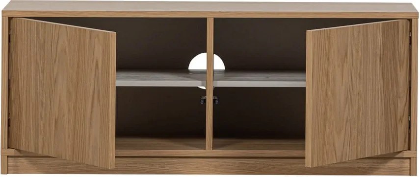 Parete attrezzata con mobile TV in rovere naturale 304x243 cm Modulair - vtwonen