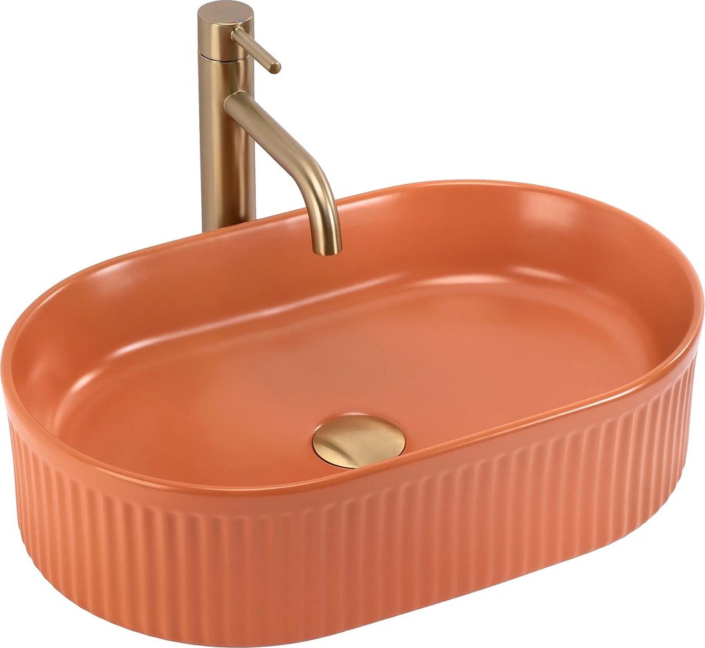Lavabo da appoggio Rea Vanda Cinnamon Matt