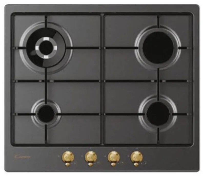 Piano cottura Candy collezione Classic a Gas 4 zone colore Anthracite Acciaio Inox CHW6BR4WGTGH PRONTA CONSEGNA