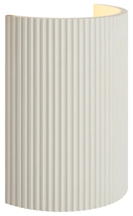 Lampada da parete scandinava bianca ovale - Plaster