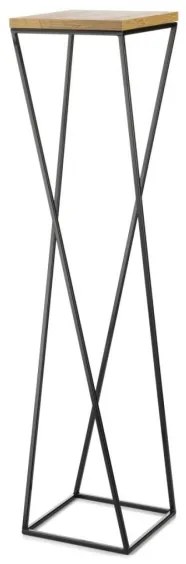 Portafiori LOFT 100x24 cm nero/marrone