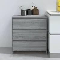 Credenza Grigio Sonoma 70x41x75 cm in Truciolato 813006