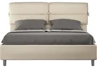 Letto Matrimoniale 160x200 cm con Rete e Contenitore Nandy Tortora