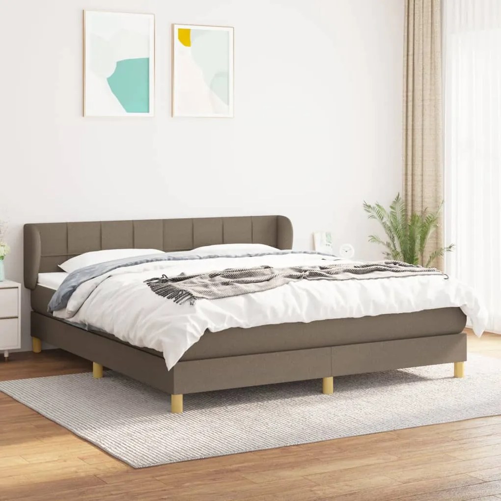 Giroletto A Molle Con Materasso Tortora 160x200 Cm İn Tessuto /