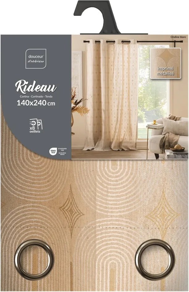 Tenda beige 140x240 cm Ondine – douceur d'intérieur
