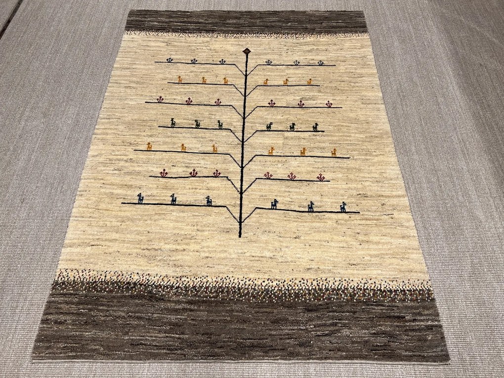 Gabbeh Tappeto persiano 210 x 160 Beige (Iran) Annodato A Mano