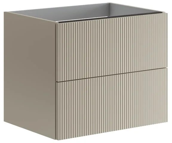 Mobile da bagno sotto lavabo Opera beige laccato opaco L 59.5 x H 50 x P 45.5 cm 2 cassetti, lavabo non incluso