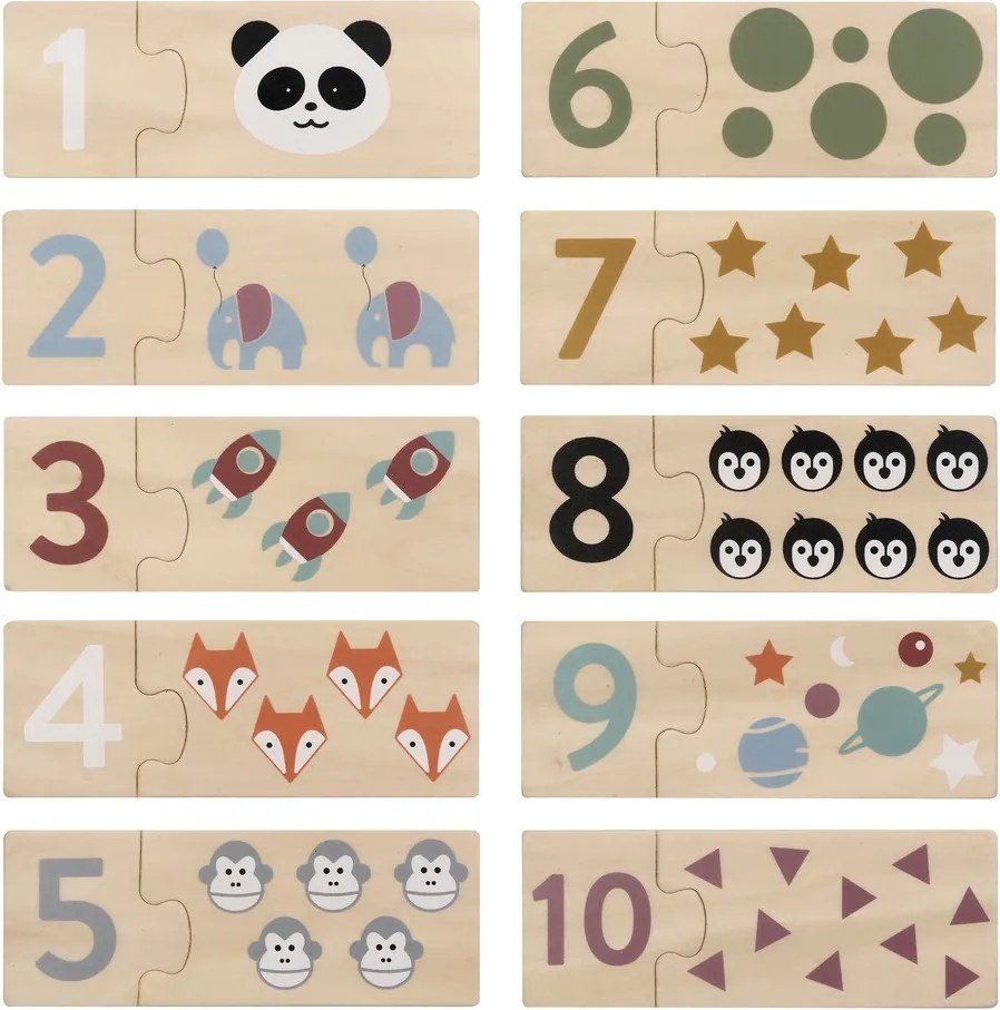 Puzzle in legno per bambini Numbers – Kindsgut