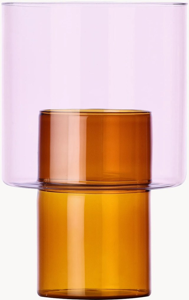 Vaso in vetro fatto a mano Boreale, alt. 21 cm