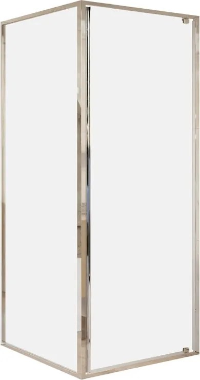 Lato fisso per box doccia Top H 200cm X 72.5-74cm Sp. 6 mm vetro trasparente profilo nero