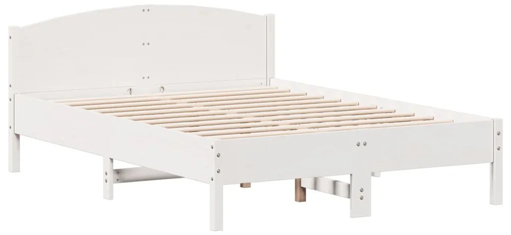 Letto senza materasso bianco 120x200 cm legno massello di pino