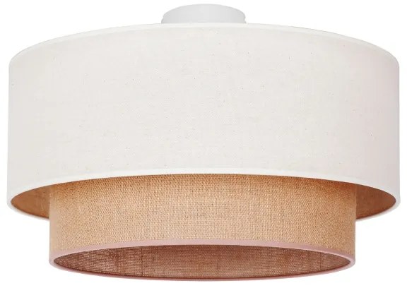 Duolla - Plafoniera BOHO 1xE27/15W/230V diametro 45 cm beige/marrone