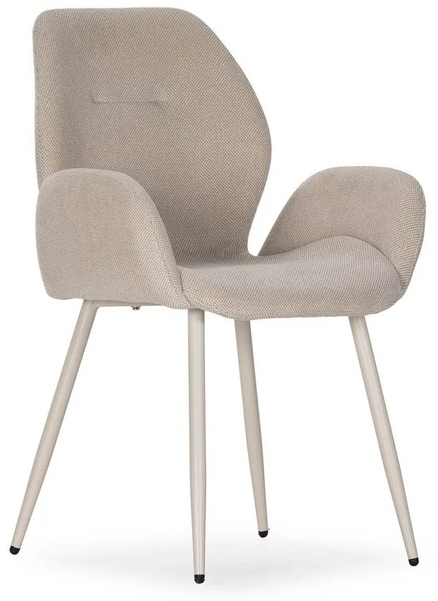 Set di sedie da pranzo beige in imbottito 2 pz Ansu – Marckeric