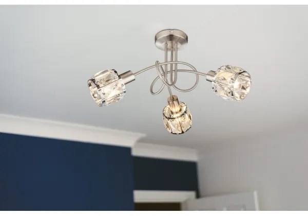 Globo 54356-3 - Lampadario a plafone KRIS 3xE14/40W/230V