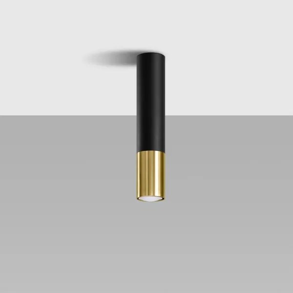 Sollux SL.0951 - Faretto LOOPEZ 1xGU10/10W/230V nero/oro
