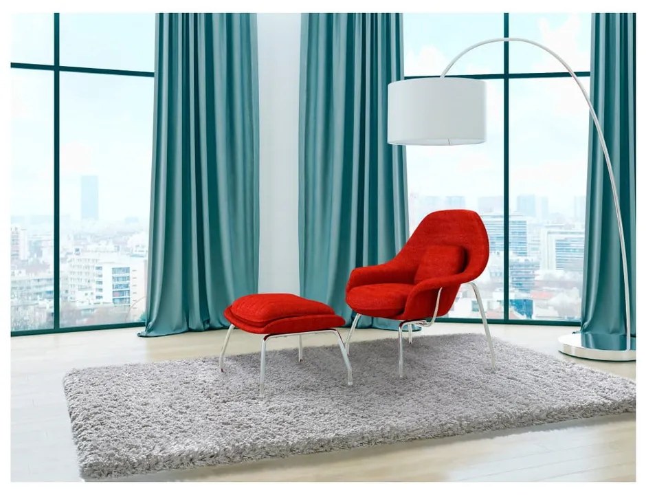 Tappeto grigio , 60 x 120 cm Floki Liso - Universal