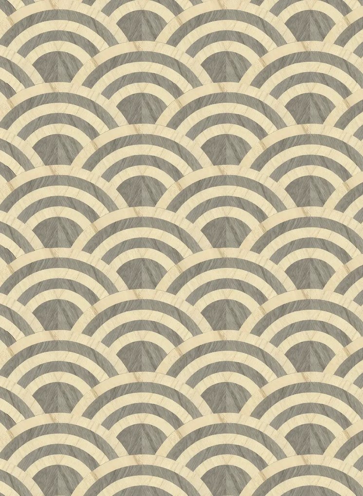 Moooi for Arte Carta da parati Lucky O's - MO3042 - Birch & Silver