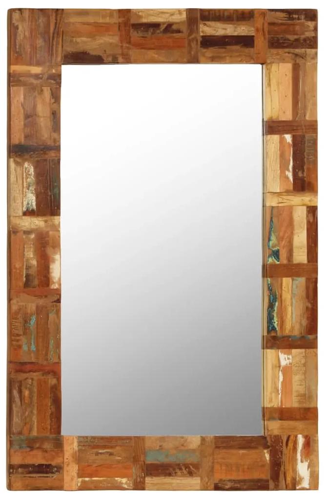 Specchio da Parete in Legno Massello di Recupero 60x90 cm