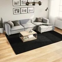 Tappeto Shaggy a Pelo Lungo Moderno Nero 200x280 cm 375283