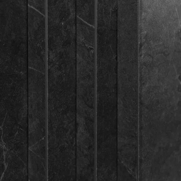 Camino a bioetanolo da terra BELLINI marmo Nero Made in Italy L96 x P35 x H96