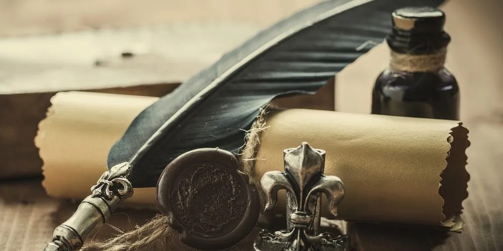 Stampa su tela – Penna storica e pergamena